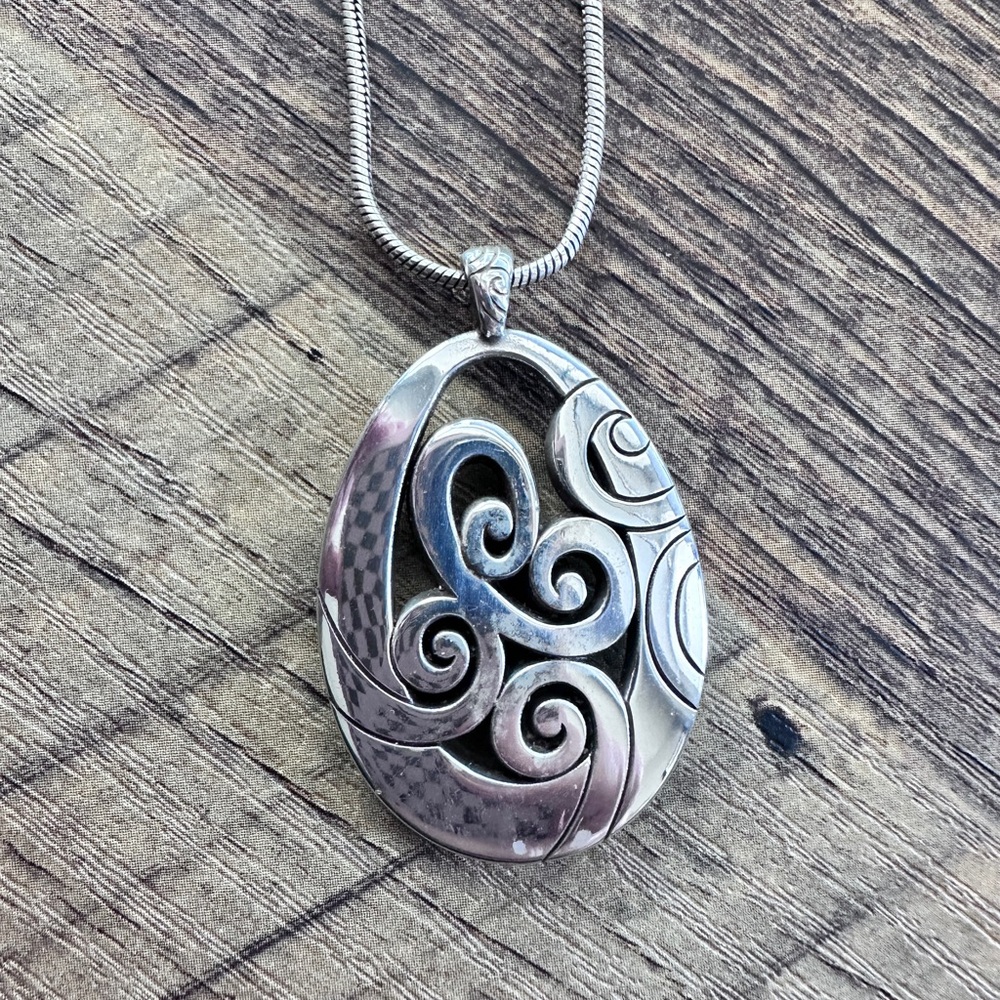 Brighton scroll pendant necklace and earrings.  Nwot